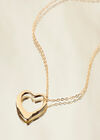 Gold Tone Heart Necklace, Assorted, large