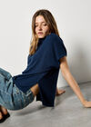 Batwick High Neck T-Shirt, Navy, large