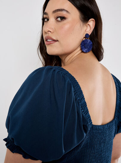 Tie Detail Milkmaid Midaxi Dress