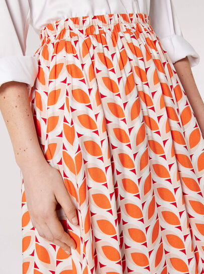 Geo Leaves Maxi Skirt