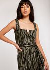 Zebra Print Jumpsuit, Khaki, large