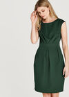 Pleat Detail Tulip Dress, Green, large