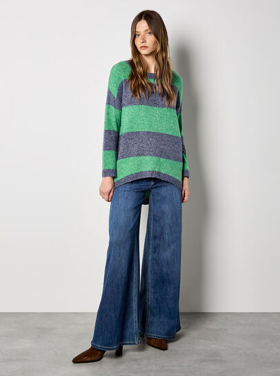 Large Stripe Oversized Jumper