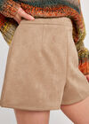 Suede Shorts, Brown, large