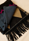 Geometric Knit Blanket Scarf, Assorted, large
