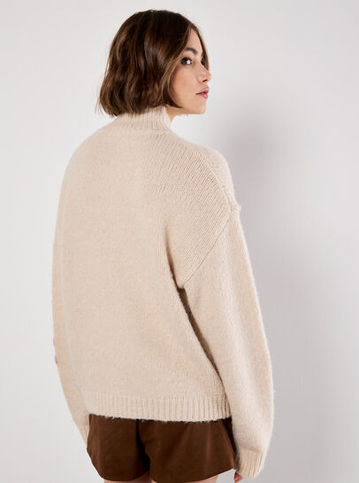 Embroidered Flower Chunky Knit Jumper
