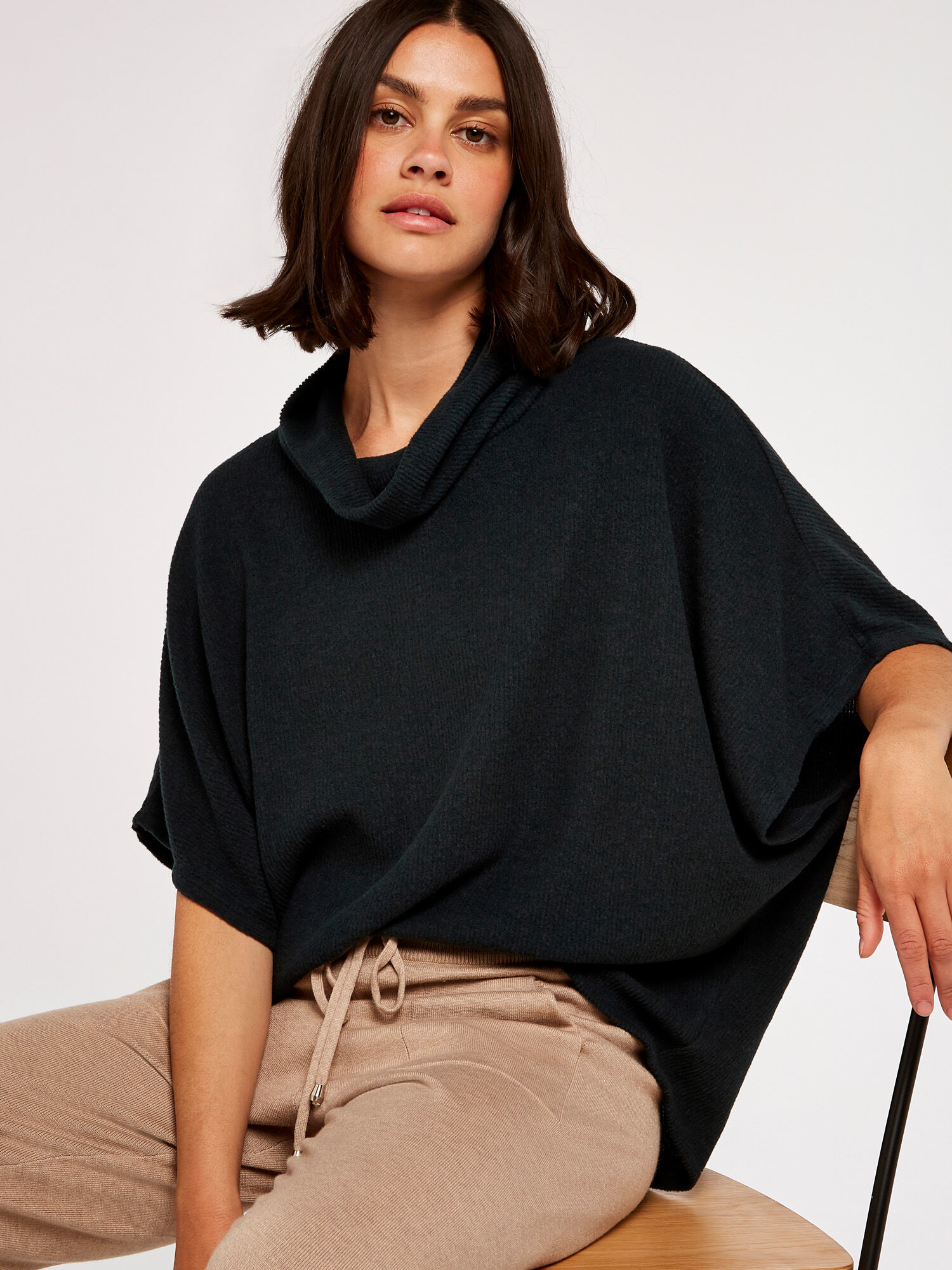 Cowl neck cape sweater hot sale