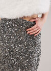 Sequin Embellished Pencil Midaxi Skirt, Grey, large