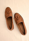 Leather Loafers, Brown, large
