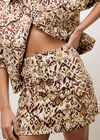 Ikat Denim Mini Skirt, Rust, large