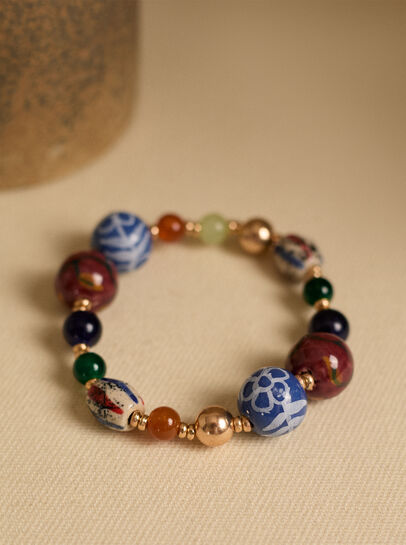 Multi Stone Beaded Bracelet