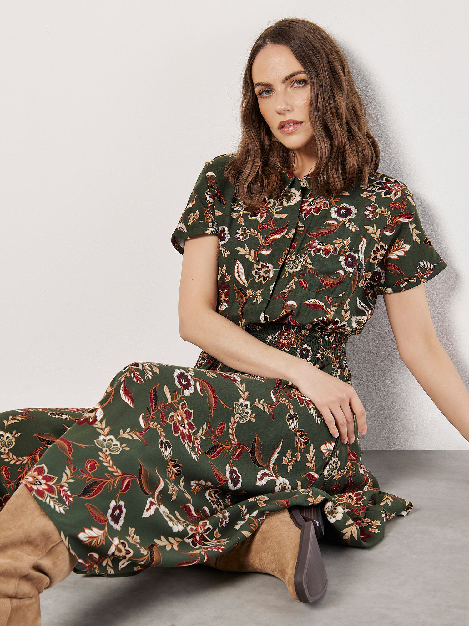 Floral shirt dresses uk shop
