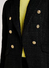 Tailored Tweed Blazer, Black, large