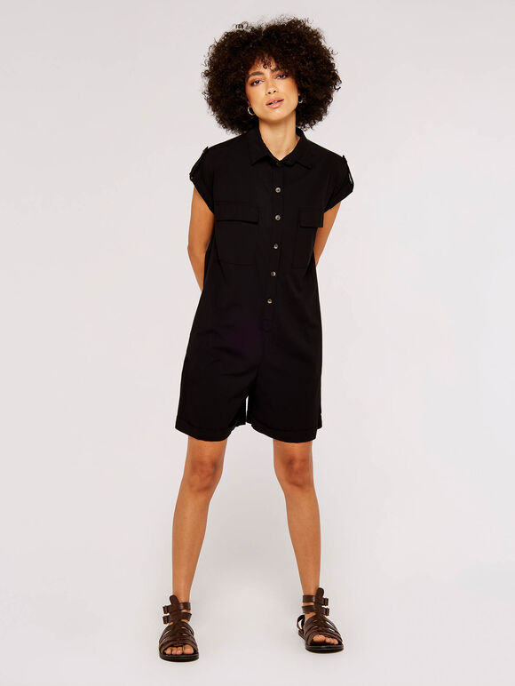 Utility Casa Playsuit, Black, large