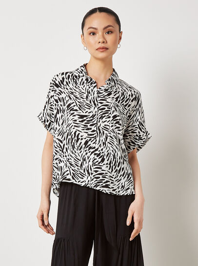 Brushstroke Print Shirt