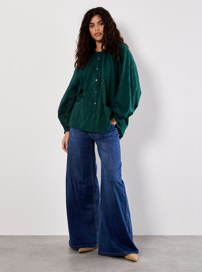 Floral Embroidered Cotton Shirt