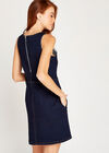 Blue Denim A-Line Shift Dress, Blue, large