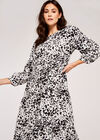 Tie Dye Spot Tiered Midi Dress, Cream, large