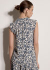 Painterly Paisley Ruffle Top, Cream, large
