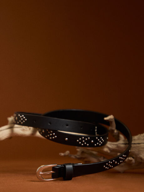 Silver Rivet Studded Belt