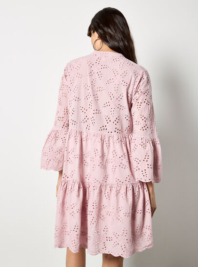 Broderie Anglaise Tiered Mini Dress