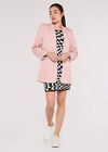 Edge Ruch Sleeve Blazer, Pink, large