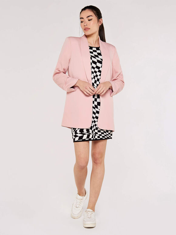 Edge Ruch Sleeve Blazer, Pink, large