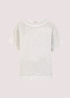 Raw Edge Cotton Tee, White, large