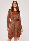 Longsleeve Hankyhem Dress, Orange, large