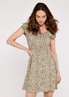Daisy Milkmaid Mini Dress, Khaki, large