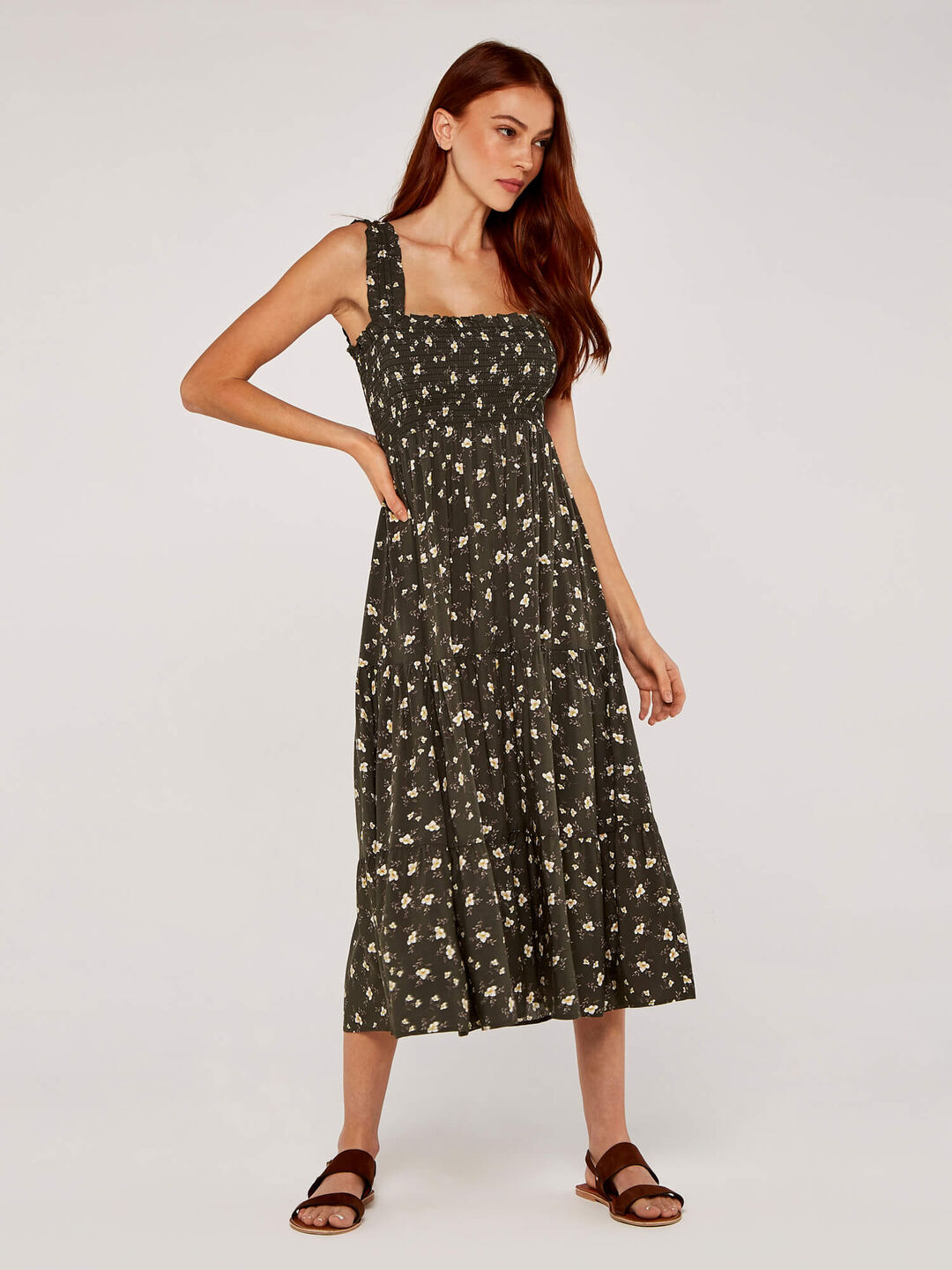 Image of Orchid Smock Midi Dress