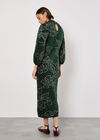 Floral Knitted Midi Dress, Green, large