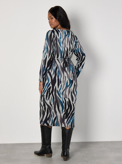Curve Soft Touch Zebra Midi Dress