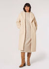 Longline Borg Teddy Coat, Stone, large