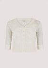 Pointelle Shrug, Cream, large
