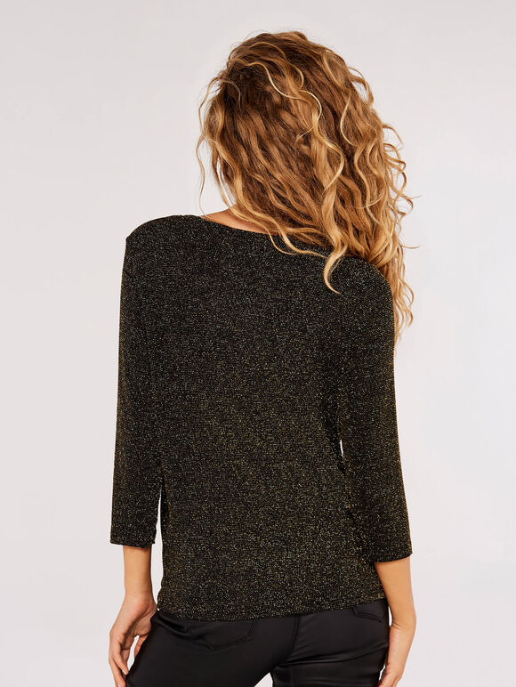 Sparkle Over Wrap Top | Apricot Clothing