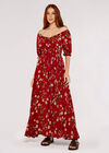 Blossom Bardot Maxi Dress, Red, large
