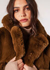 Short Opulent Fur Coat, Rust, large