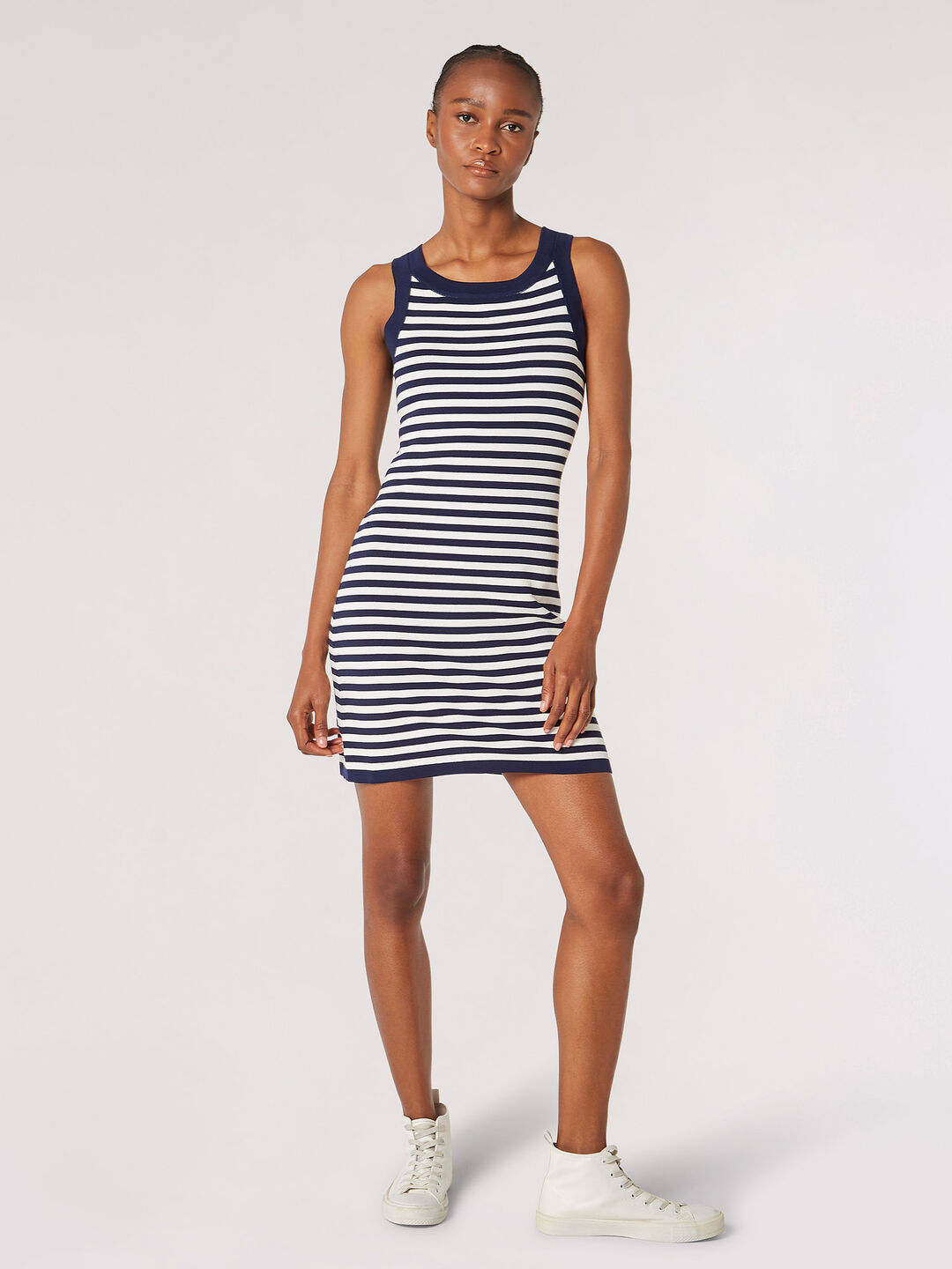 Image of Stripe Knitted Bodycon Mini Dress