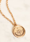 Compass Necklace, Yellow, large