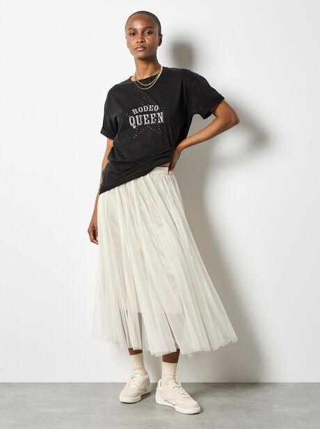 Sparkle Mesh Tulle Skirt