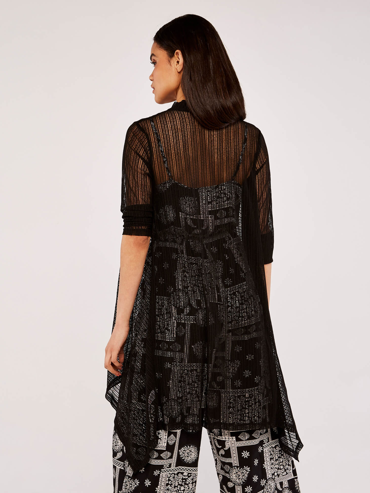 Mesh lace cardigan store