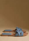 Denim Summer Sandals, Blue, large