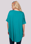 Curve Rounded Hem Top, Green, large
