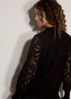 Lace Mesh Jumper, Black, large