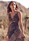 Tribal Feather Maxi Dress, Green, large