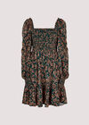 Paisley Milkmaid Mini Dress, Green, large