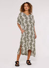Printed Midi Kaftan, Khaki, large