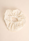 Broderie Anglaise Scrunchie, White, large