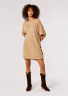 Soft Touch Batwing Mini Dress , Stone, large